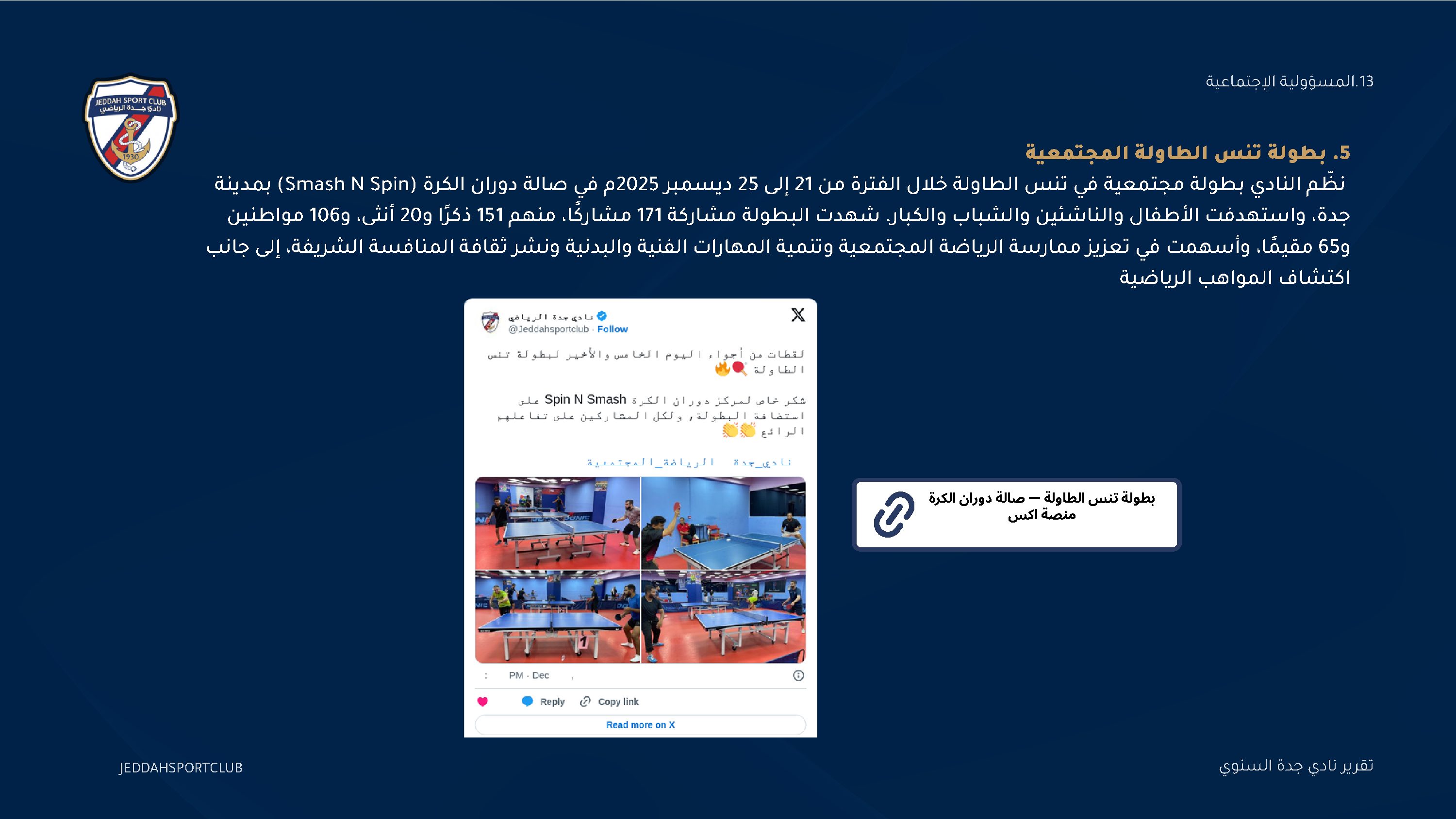 صفحة 86 من التقرير السنوي لنادي جدة