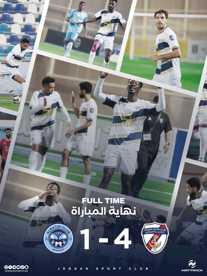 جدة يتفوق على الباطن بنتيجة 4–1